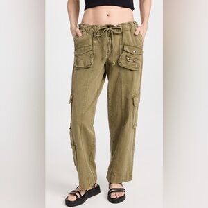 Free People Green Tahiti Cargo Pants size Medium